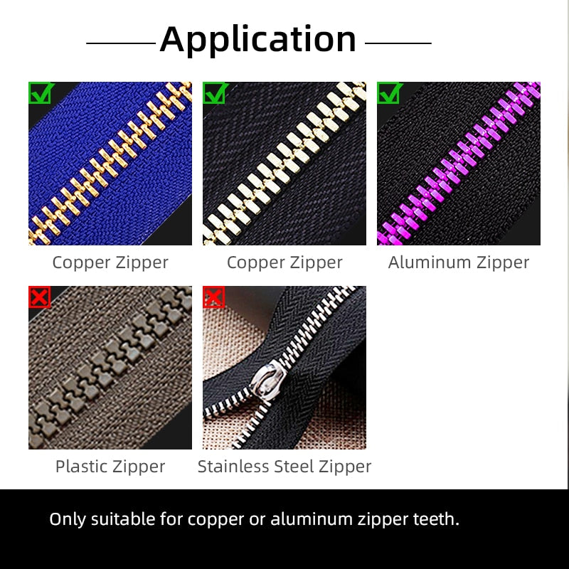 Stainless Steel Zipper Teeth Remover Set 3# 5# | WUTA