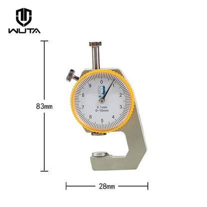 0-10mm/0.1mm Leather Thickness Gauge Measuring Tools | WUTA