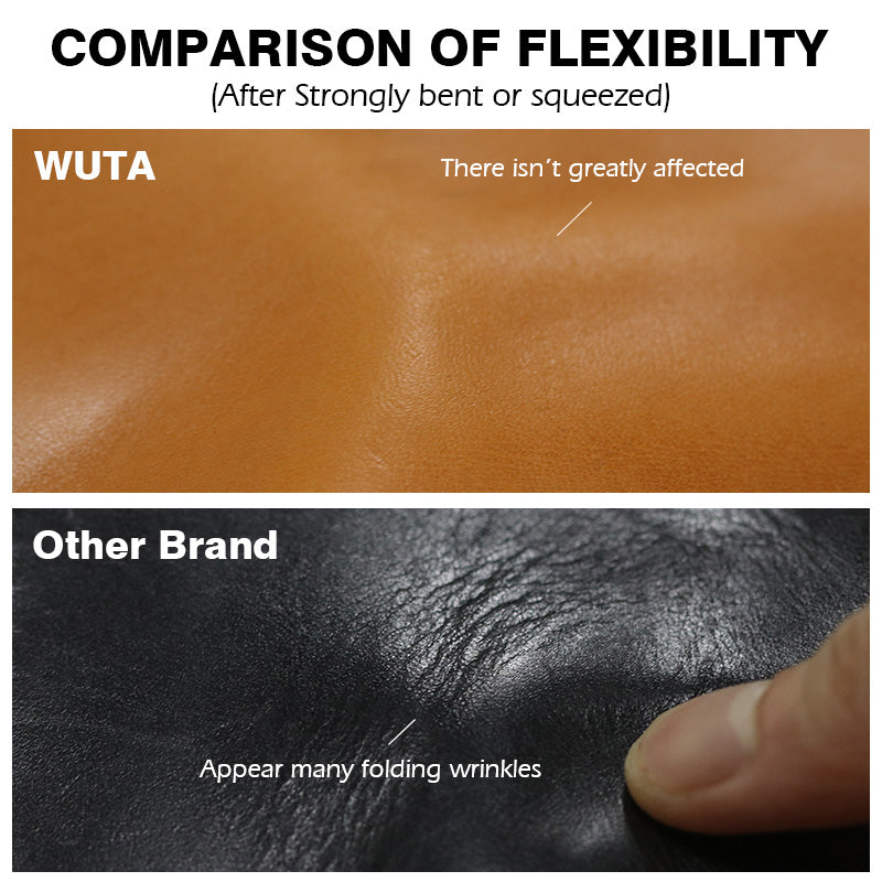 1 Square Feet Irregular Top Quality New Waxed Bull Vegetable Tanned Leather | WUTA