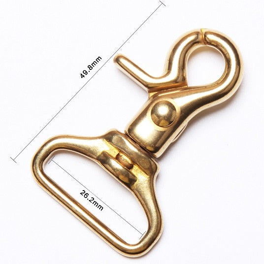 WUTA 100% Solid Brass Hook buckle Premium Shoulder strap Swivel Snap Hook  Fastener Wallet Bag Lobster Clasp clip Claw Purse Hook – WUTA LEATHER