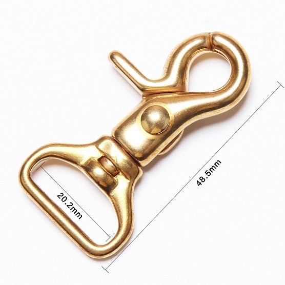 WUTA 100% Solid Brass Hook buckle Premium Shoulder strap Swivel Snap Hook  Fastener Wallet Bag Lobster Clasp clip Claw Purse Hook – WUTA LEATHER