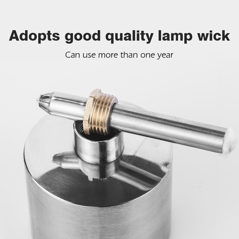 200ml Stainless Steel+Brass Alcohol Burner Lamp | WUTA