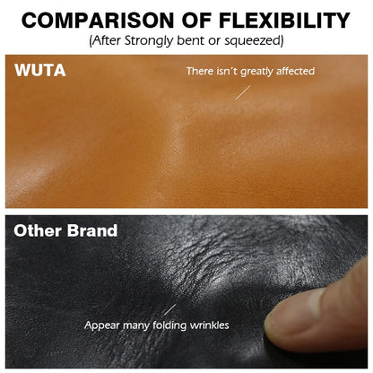 30x30cm Top Quality New Waxed Bull Vegetable Tanned Leather | WUTA
