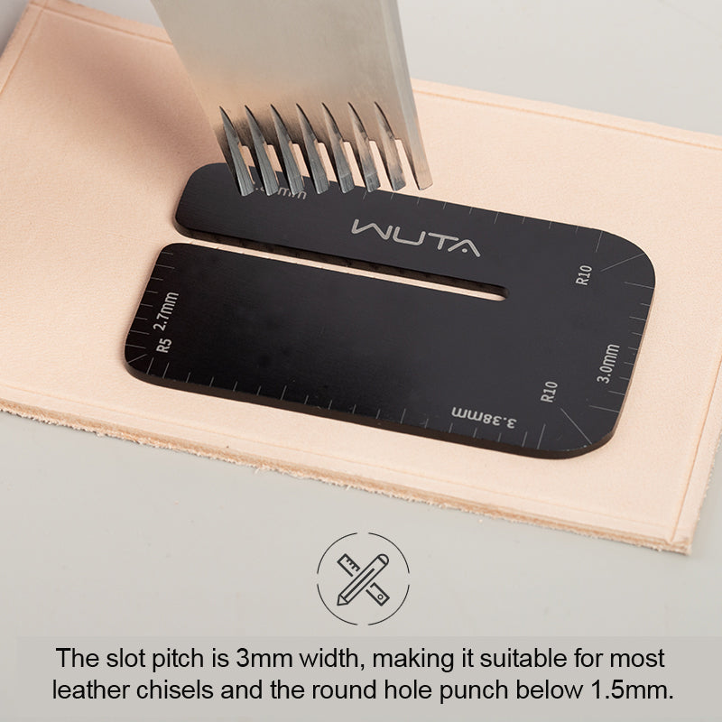 WUTA Leather Punch Aid Pulling Board Diamond Chisel Pricking Iron Aid