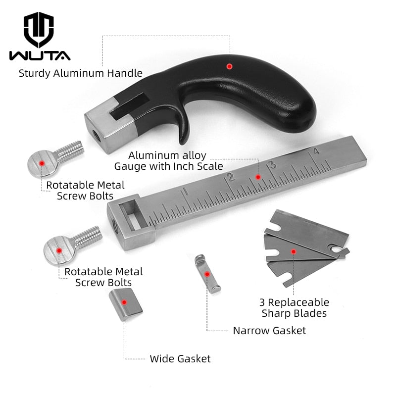 Sharp Leather Strap String Belt Cutter Adjustable with 2 Blades | WUTA