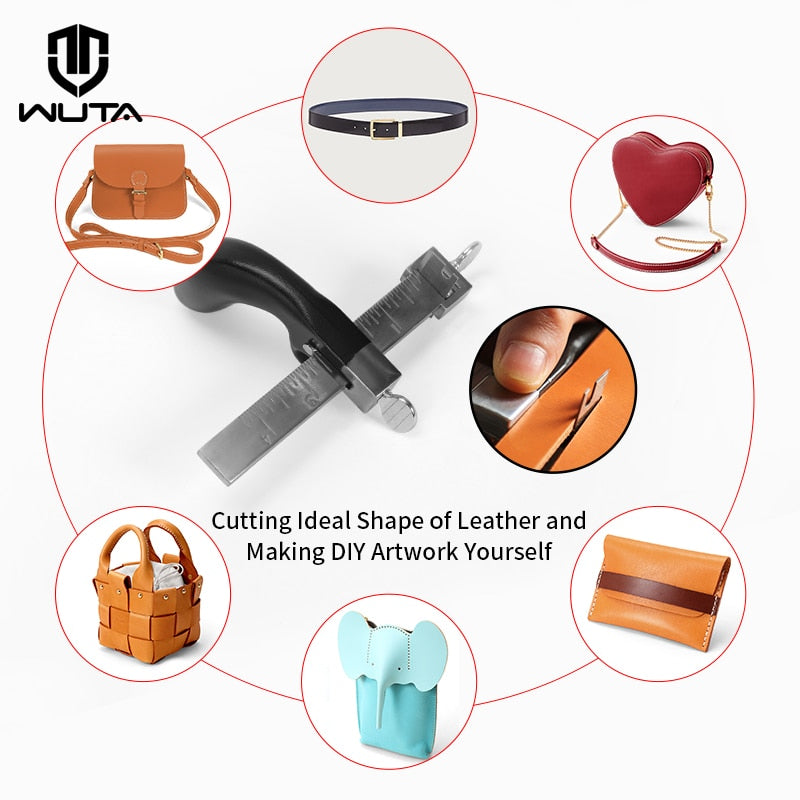 Sharp Leather Strap String Belt Cutter Adjustable with 2 Blades | WUTA