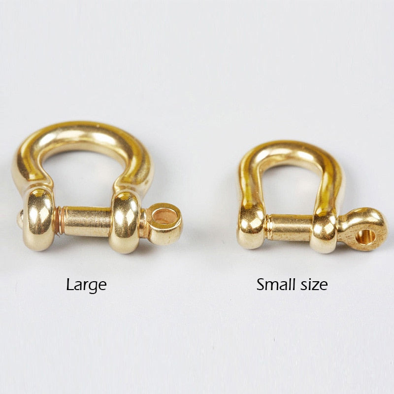 Solid Brass Bow Shackle D-ring Chain Hook | WUTA