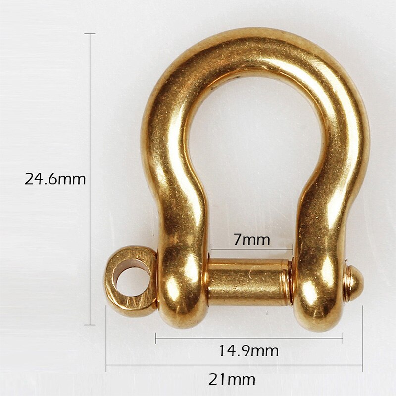 Solid Brass Bow Shackle D-ring Chain Hook | WUTA