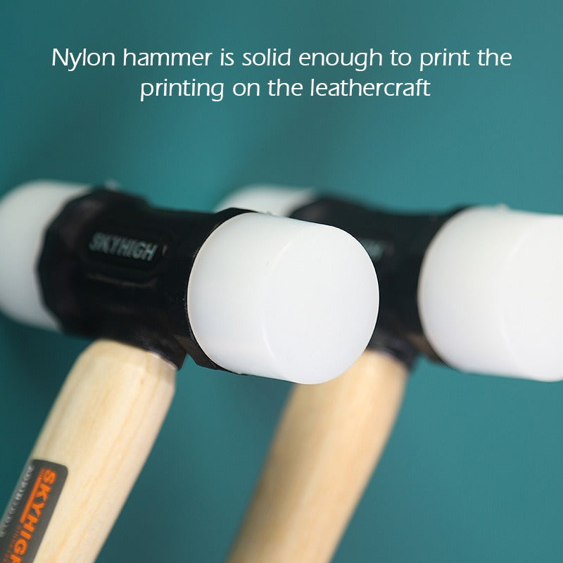 Nylon Head Mallet Hammer Dual Face leather Craft Tool | WUTA