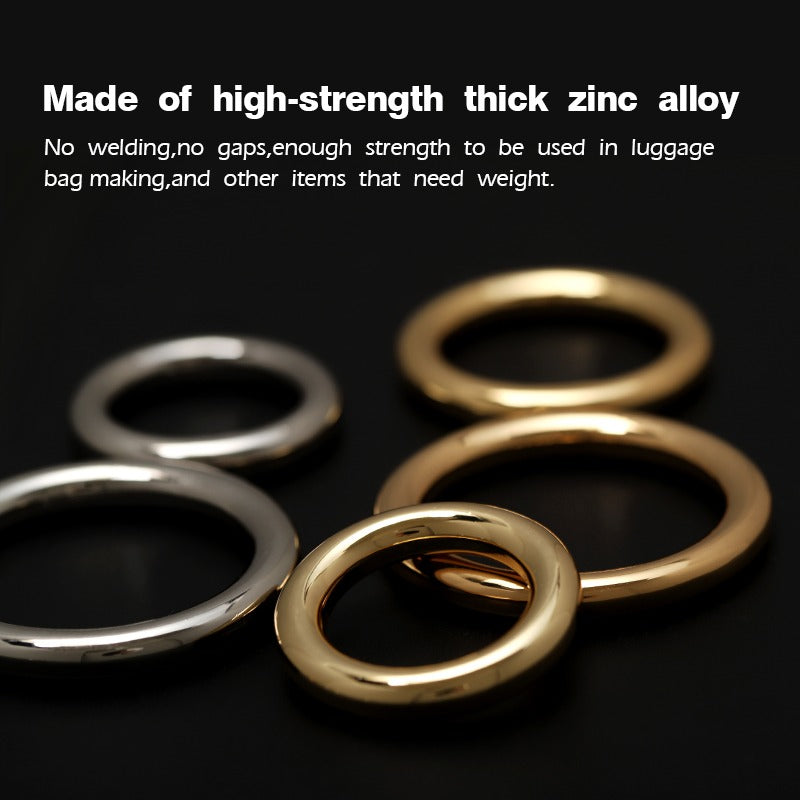 10pcs/pack O rings Metal Non Welded Nickel Plated Collars Round