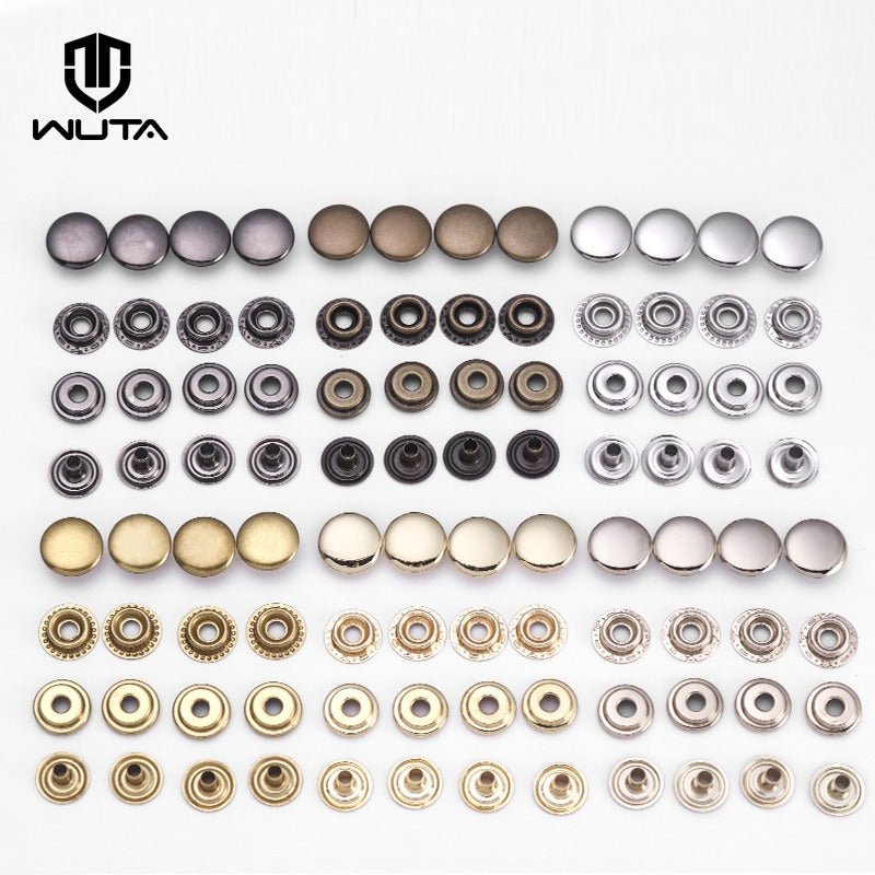 WUTA 20 set / pacco Bottoni automatici in pelle in ottone Bottoni per cucire accessori per artigianato in pelle Heavy Duty Poppers 12,5 / 15mm