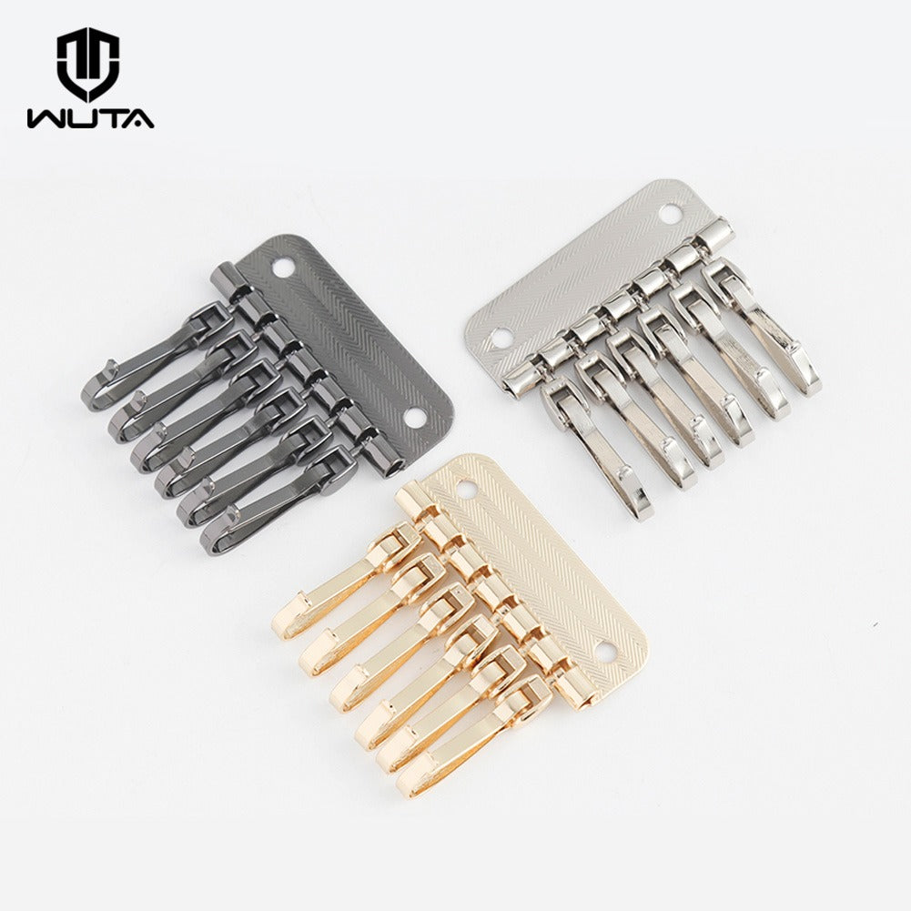 2pcs Wallet Key Row 6 Hooks Metal Key Holders Hardware Rivet | WUTA