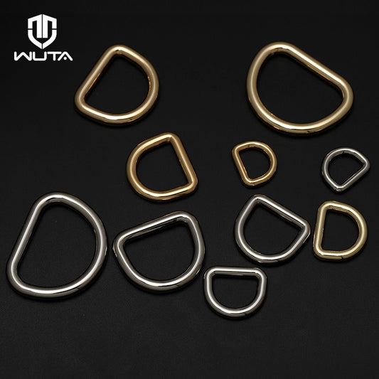 WUTA Leather D Tail Hook Buckle and Metal Roller Pin Buckle DIY Accessories for Bag D Hook-Gold 20mm-2pcs
