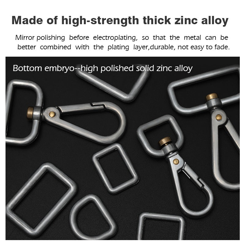 10pcs New Strong Thick Metal D Ring Zinc Alloy Buckle | WUTA