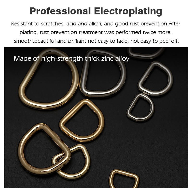 10pcs New Strong Thick Metal D Ring Zinc Alloy Buckle | WUTA